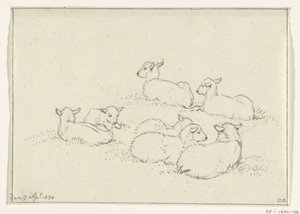 Six Lying Lambs by Jean Bernard