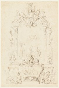 Venus at the Forge of Vulcan, Design for a Sideboard Panel