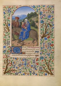 The Flight into Egypt by Jean Bourdichon