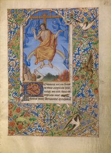 The Man of Sorrows at the Last Judgment by Jean Bourdichon