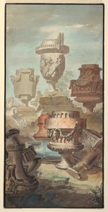Ruin Fantasy: Vases and Urns, 1770 by Jean Charles Delafosse