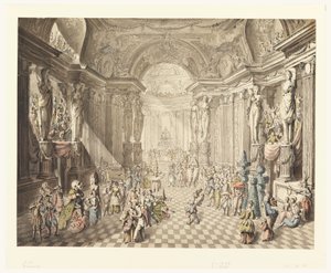 View of Masquerade Ball, 1770–80 by Jean Charles Delafosse