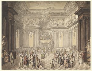 View of a Masquerade Ball by Jean Charles Delafosse