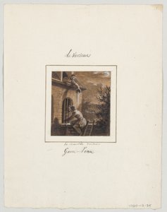 Design for a Painted Porcelain Plate, Aquarius from The Farcical Zodiac Service