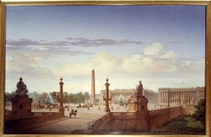 The Place de la Concorde Seen from the Terrace on the Waterfront by Jean Charles Geslin