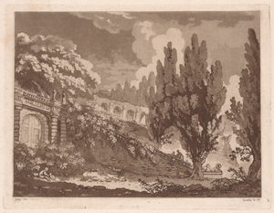 Stairs in an Italian Garden by Jean Claude Richard Saint Non