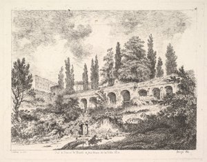View of the Entrance to Tivoli and the Walls of the Villa d