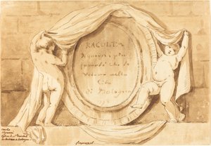 Title Page: Oval Design from the Church of San Michele de Bosco, Bologna by Jean Claude Richard de Saint Non after Jean Honoré Fragonard after Carlo Cignani