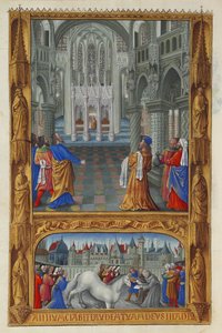 Les Très Riches Heures du Duc de Berry, Folio 129v - The Holy Sacrament