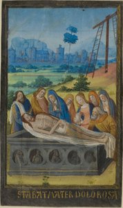 The Entombment (Stabat Mater Prayer), from a Book of Hours by Jean Colombe