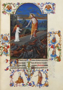 Très Riches Heures du Duc de Berry Folio 182, Verso - The Resurrection of Jesus Christ by Jean Colombe