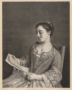 Mademoiselle Lavergne by Jean Daullé