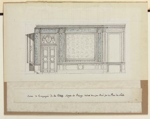 Design for wall decorations for the Salon de Compagnie