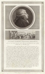 Portrait of Honore Gabriel Riqueti, comte de Mirabeau by Jean Duplessi Bertaux
