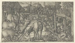 The Unicorn Purifies the Water with Its Horn (The Unicorn) by Jean Duvet