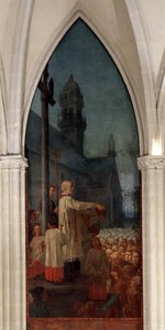 Preaching by Michel le Nobletz Outside a Church in Brittany (Fresco, Saint Corentin Cathedral, Quimper)
