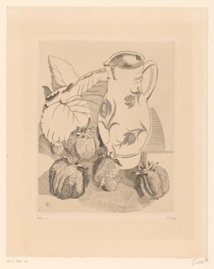 Still Life with Strawberries and Jug by Jean Emile Laboureur (signed by artist)