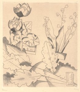 Artificial Flowers: Water Lilies and Lily-of-the-Valley by Jean Emile Laboureur