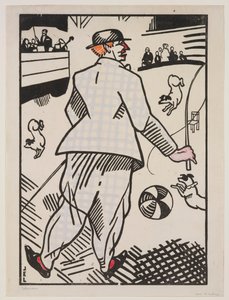 Clown with Dogs by Jean Emile Laboureur
