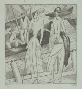Young Women at the Port by Jean Emile Laboureur