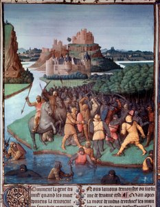 Battle Between Jews and Macedonians by Jean Fouquet