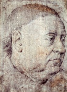 Drawing for Portrait of Guillaume Jouvenel des Ursins, Chancellor of Charles VII by Jean Fouquet by Jean Fouquet