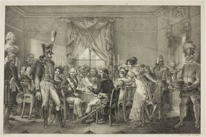 Napoleon at the Palace of the Grand Duke in Florence, plate thirteen from 