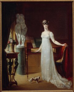 Portrait of Pauline Bonaparte posing with Eros and Psyche