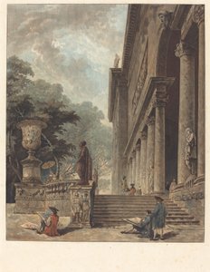 Colonnade et Jardins du Palais de Medici Colonnade and Gardens of the Palazzo Medici, c. 1776