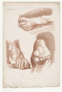 Three Feet in Different Positions (Cinquième Cahier de Principes de Dessein)