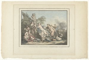 Shepherdesses and Satyrs by Jean Francois Janinet