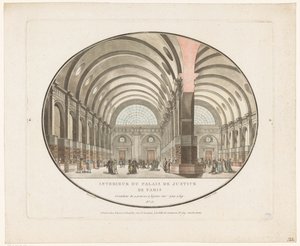 Interior of the Palace of Justice in Paris by Jean Francois Janinet