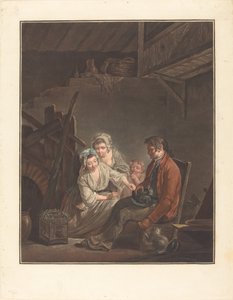 The Captive Bird by Jean Francois Janinet