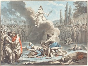 The Combat of the Horatii and the Curatii by Jean Francois Janinet