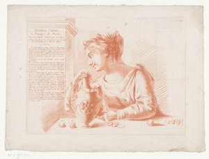 Title Print with Woman and Jug (Compositions with Parts of the Human Body) by Jean Francois Janinet