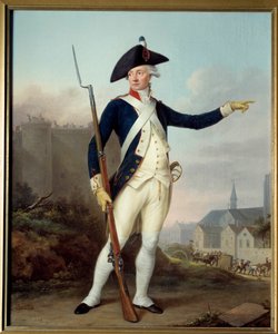 French Revolution: Full-Length Portrait of Citizen Nau Deville in National Guard Uniform