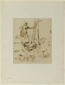 A Girl Minding Geese
