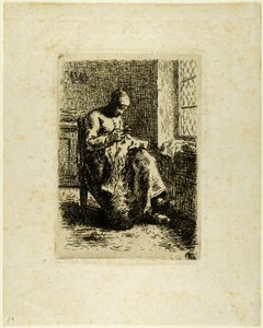 A Woman Sewing