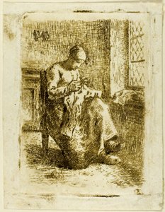 A Woman Sewing