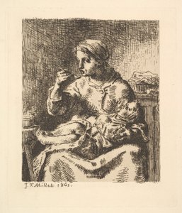 Cooling the Porridge by Jean Francois Millet