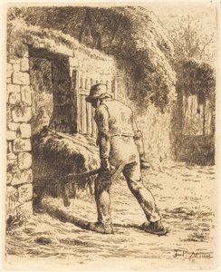Man with Wheelbarrow by Jean Francois Millet