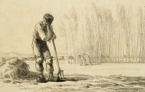 Peasant Leaning on a Pitchfork