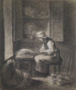 The Carder by Jean Francois Millet