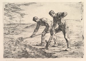 The Diggers, 1830-75 by Jean Francois Millet