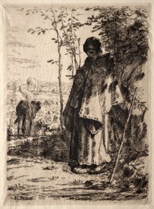 The Large Shepherdess by Jean Francois Millet