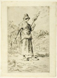 The Spinner by Jean Francois Millet