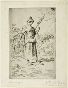 The Spinner by Jean Francois Millet