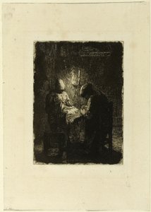 The Vigil by Jean Francois Millet
