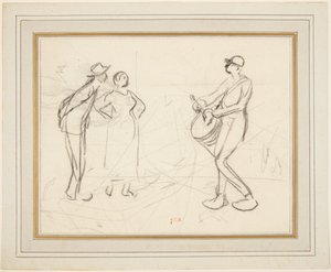Three Figures by Jean Francois Millet