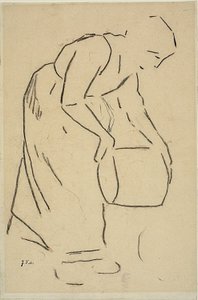 Woman Emptying a Pail by Jean Francois Millet